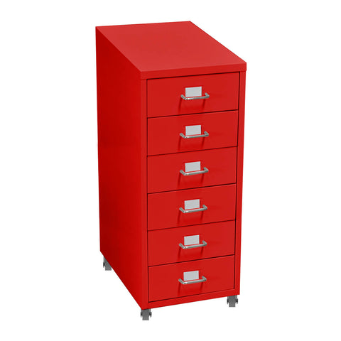 6 Tiers Steel Orgainer Metal File Cabinet With Drawers Office Furniture Red