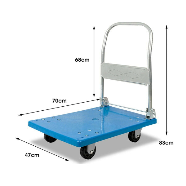 Heavy Duty 100 Kg Industrial Foldable Platform Trolley Hand Truck Foldable Cart