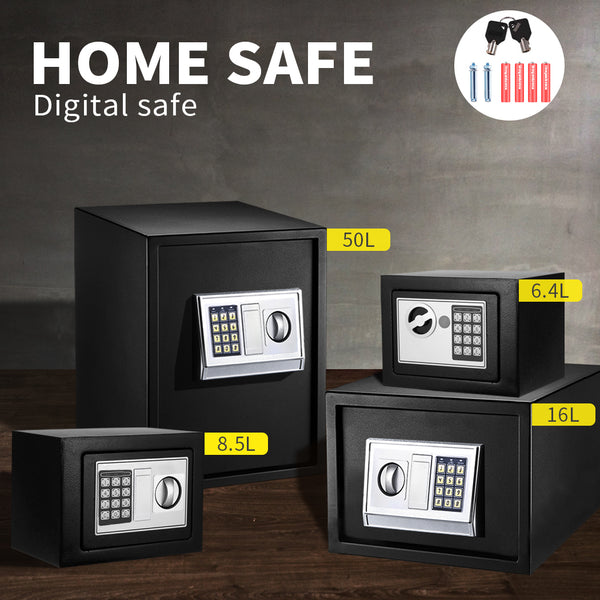 16L Electronic Safe Digital Security Box Home Office Cash Deposit Password