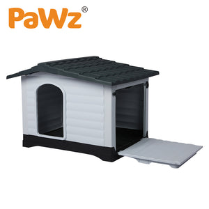 PaWz Dog Kennel Outdoor Indoor Pet Plastic Garden Large House Weatherproof Outside