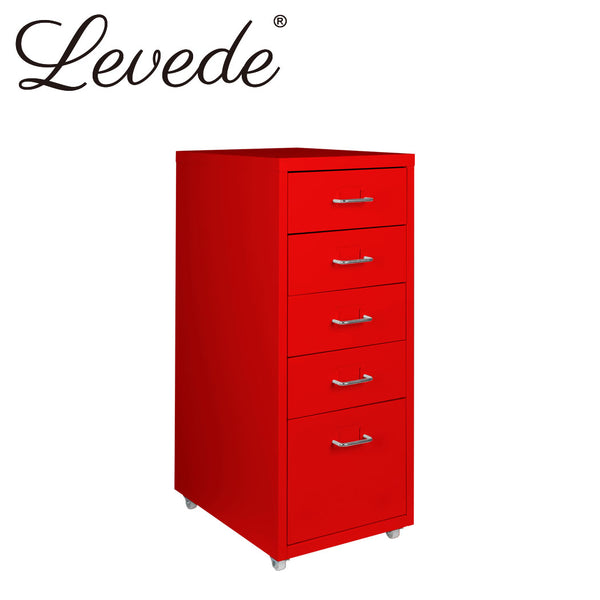 Levede Filing Cabinet Files Storage Cabinets Steel Rack Home Office 5 Drawer