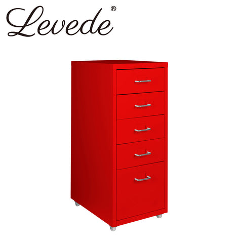 Levede Filing Cabinet Files Storage Cabinets Steel Rack Home Office 5 Drawer