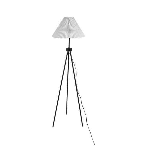 Modern LED Floor Stand Reading Lamp Light with Classic Linen Fabric Shade Decoration Indoor