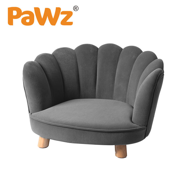 PaWz Luxury Pet Sofa Chaise Lounge Sofa Bed Cat Dog Beds Couch Sleeper Soft Grey