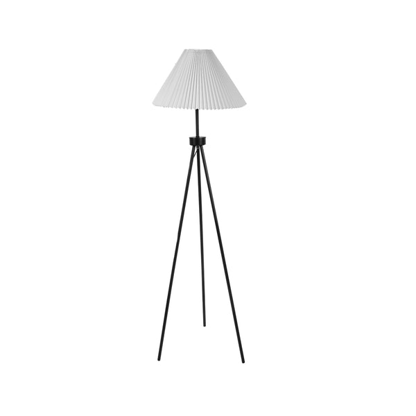 Modern LED Floor Stand Reading Lamp Light with Classic Linen Fabric Shade Decoration Indoor