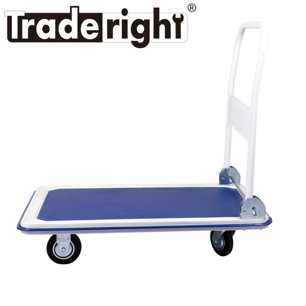 Traderight 300kg Folding Platform Trolley Hand Truck Foldable Cart Heavy Duty