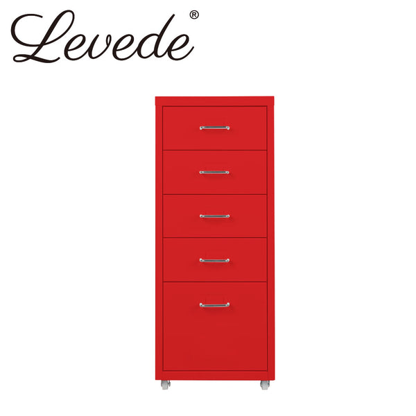 Levede Filing Cabinet Files Storage Cabinets Steel Rack Home Office 5 Drawer