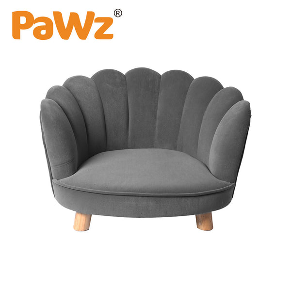 PaWz Luxury Pet Sofa Chaise Lounge Sofa Bed Cat Dog Beds Couch Sleeper Soft Grey