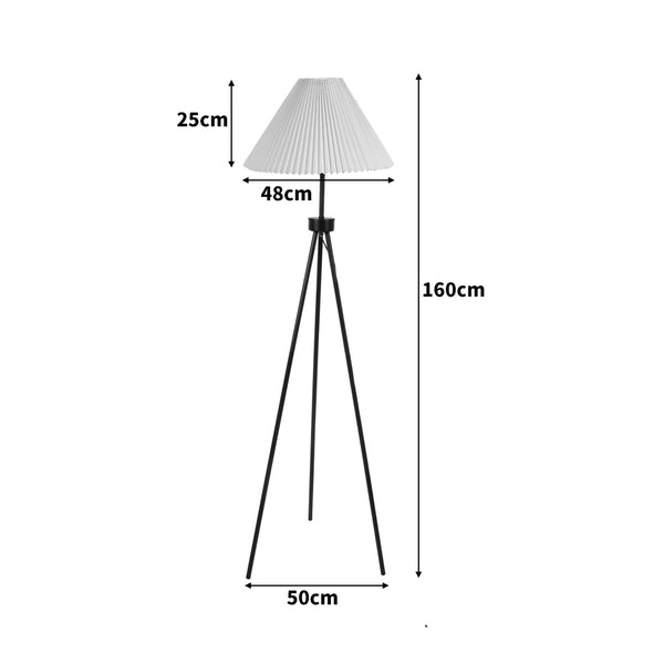 Modern LED Floor Stand Reading Lamp Light with Classic Linen Fabric Shade Decoration Indoor