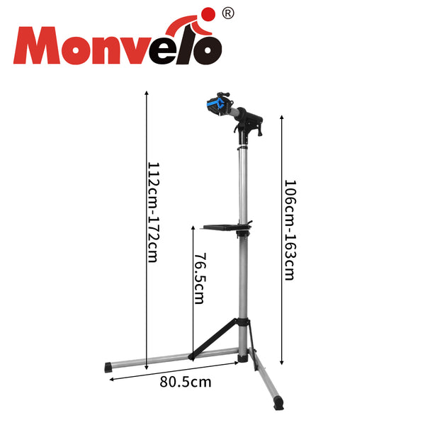 MONVELO Portable Bike Repair Stand Floor Workstand Bicycle Maintenance Max 50kg