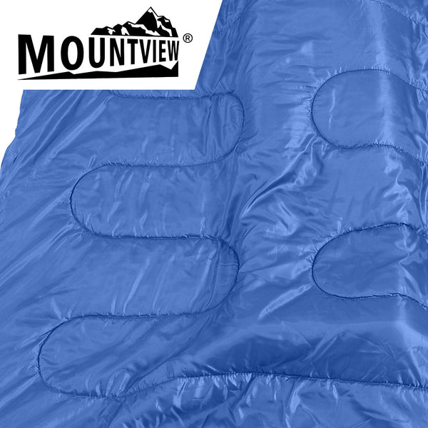 Mountview Sleeping Bag Double Bags Outdoor Camping Thermal 0â„ƒ-18â„ƒ Hiking Blue