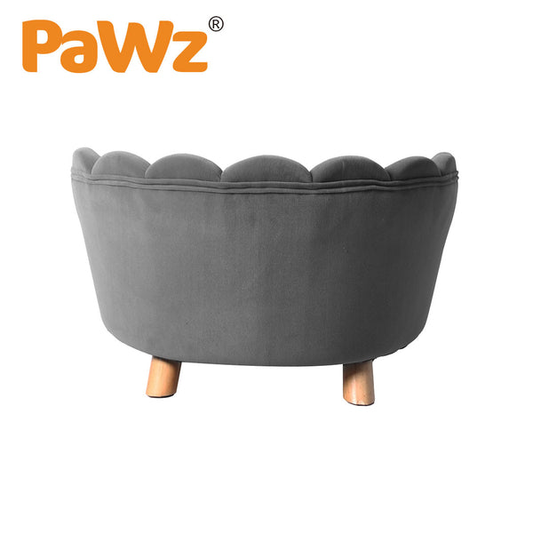 PaWz Luxury Pet Sofa Chaise Lounge Sofa Bed Cat Dog Beds Couch Sleeper Soft Grey