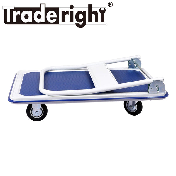 Traderight 300kg Folding Platform Trolley Hand Truck Foldable Cart Heavy Duty