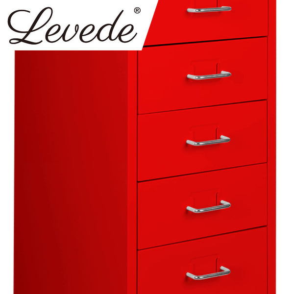 Levede Filing Cabinet Files Storage Cabinets Steel Rack Home Office 5 Drawer