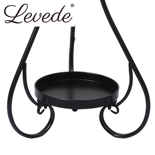 Levede Plant Stand 2 Tiers Outdoor Indoor Metal Flower Pots Rack Garden Shelf