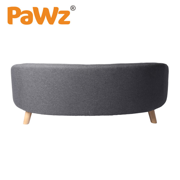 PaWz Luxury Pet Sofa Chaise Lounge Sofa Bed Cat Dog Beds Couch Sleeper Soft Grey