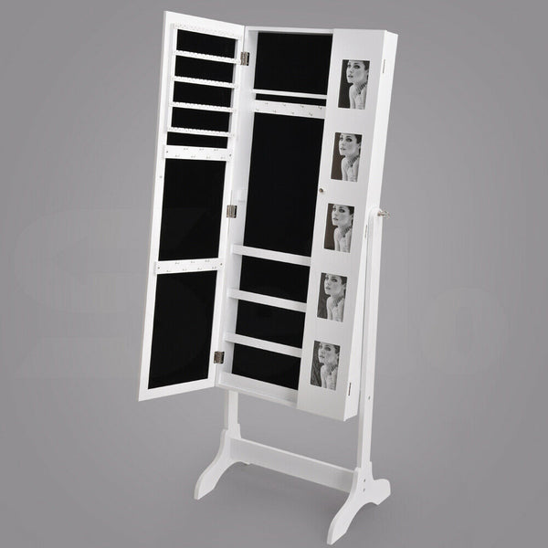 Levede Mirror Two Doors Jewellery Cabinet Makeup Storage Jewelry Organiser Box