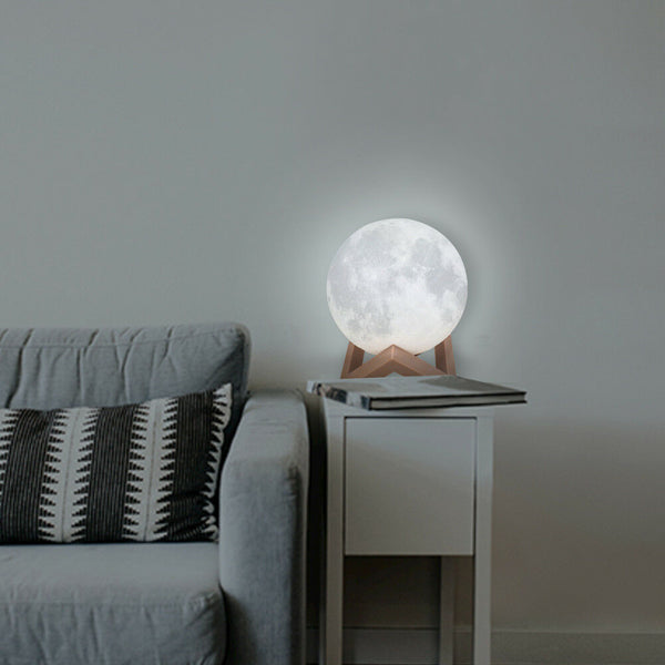 3D Magical Moon Lamp USB LED Night Light Moonlight Touch Sensor 20cm Diameter