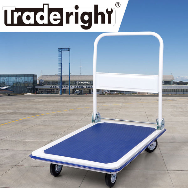 Traderight 300kg Folding Platform Trolley Hand Truck Foldable Cart Heavy Duty