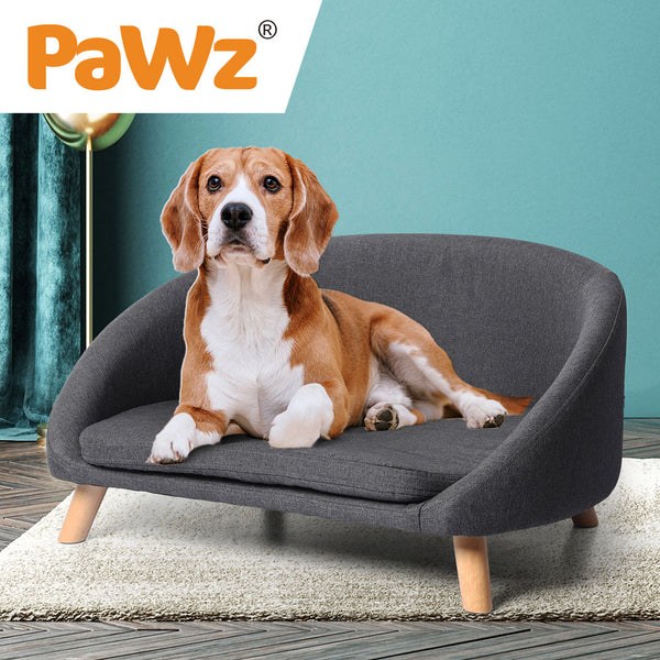 PaWz Luxury Pet Sofa Chaise Lounge Sofa Bed Cat Dog Beds Couch Sleeper Soft Grey