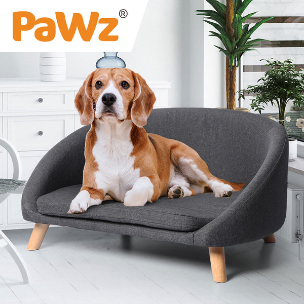 PaWz Luxury Pet Sofa Chaise Lounge Sofa Bed Cat Dog Beds Couch Sleeper Soft Grey