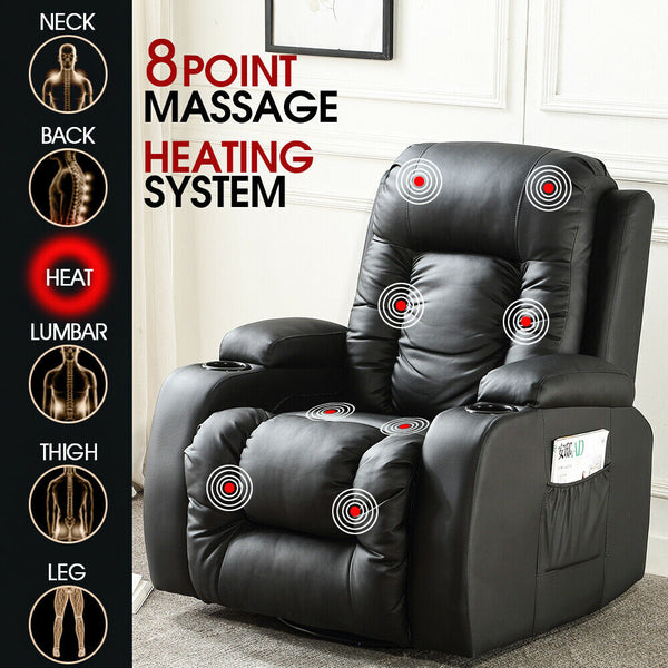 Levede Electric Massage Chair Zero Gravity Chairs Recliner Full Body Back Neck