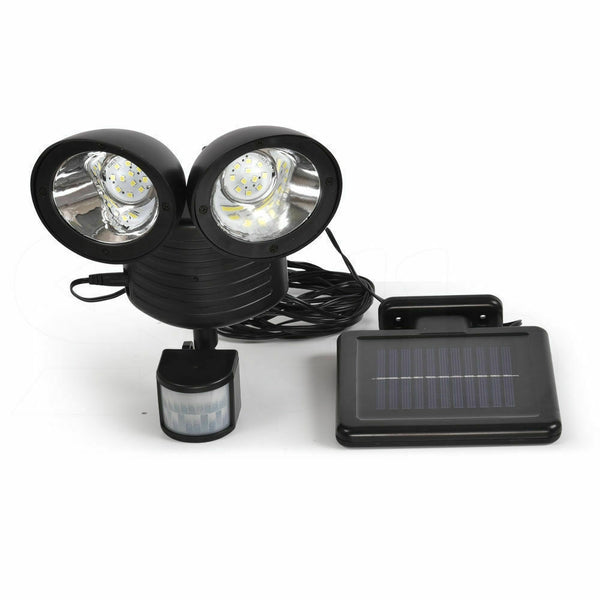 22 LED Solar Powered Dual Light Flood Lamp Security PIR Motion Sensor Outdoor