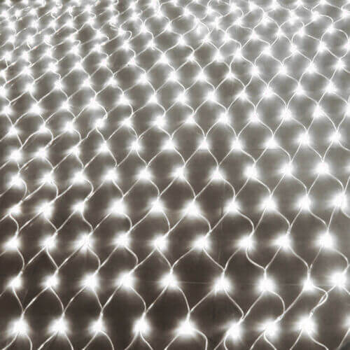 320LED Fairy Lights Net Mesh Curtain Wedding Party XMAS Tree Decor Cool White