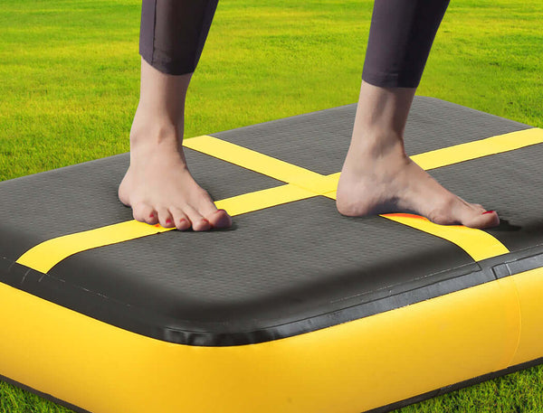 0.6M X1M Air Track Inflatable Mat Airtrack Tumbling  Air Pump Gymnastics Yellow